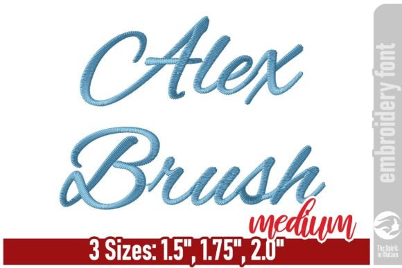 Alex Brush Script Embroidery Font - M Review