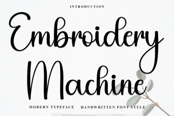 Embroidery Machine Font for Boutique Apparel