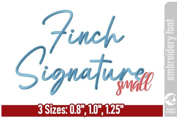 Finch Signature Embroidery Font - S Review