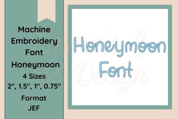 Honeymoon Machine Embroidery Font JEF Review