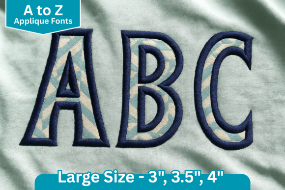 Narrow Block Applique Font for Holiday Sales