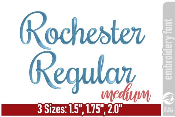 Rochester Embroidery Font: Medium Review